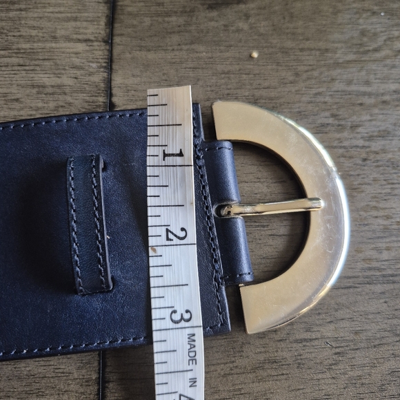 Ann Taylor Black Belt with Gold Buckle - Picture 14 of 16